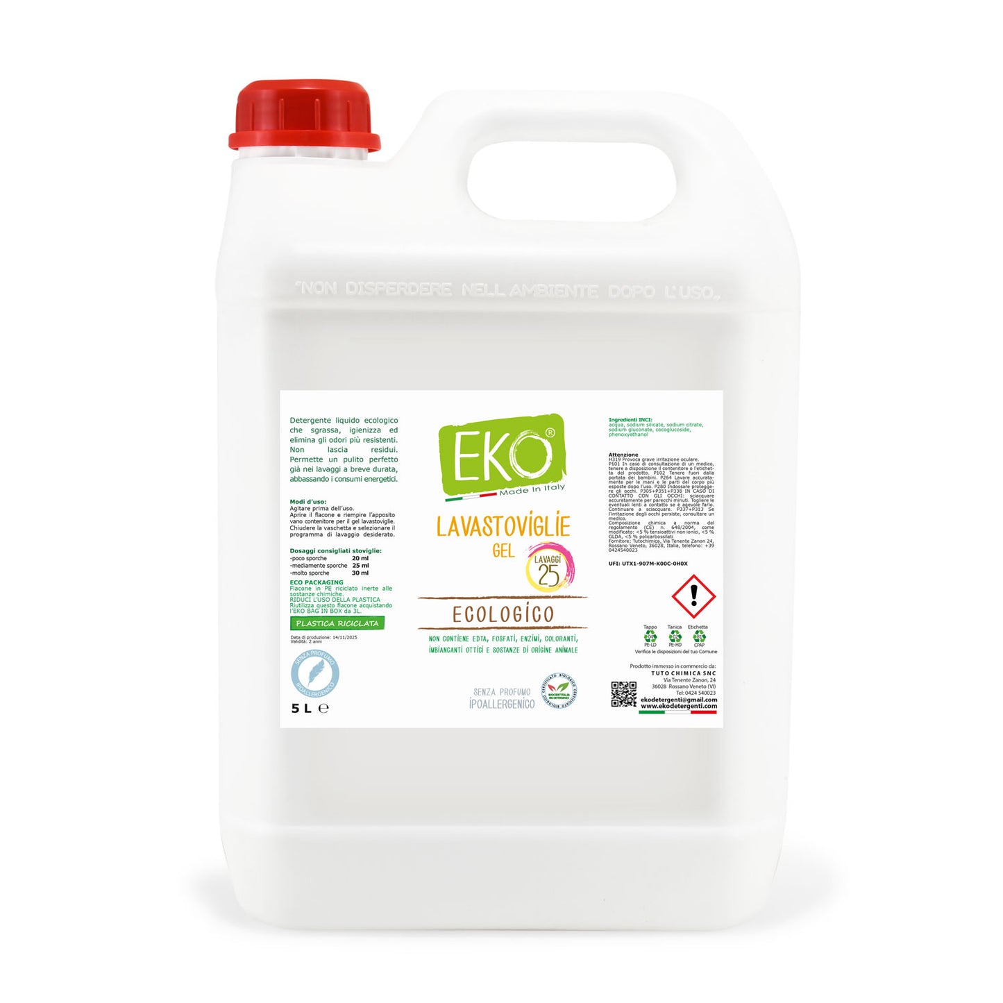 Eko detersivo lavastoviglie gel