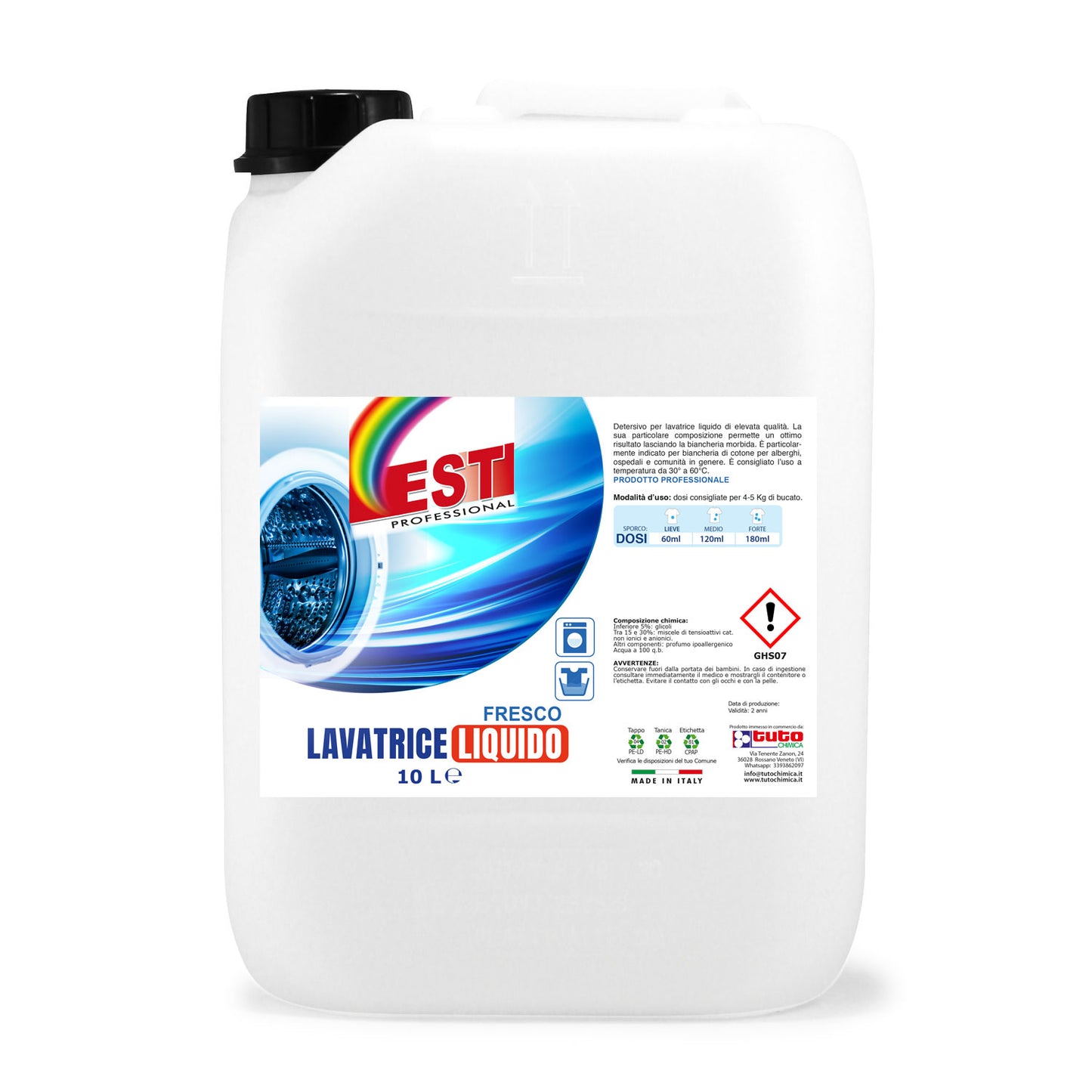 Est detersivo lavatrice liquido professionale