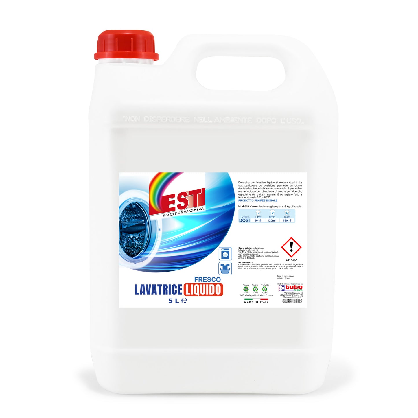 Est detersivo lavatrice liquido professionale