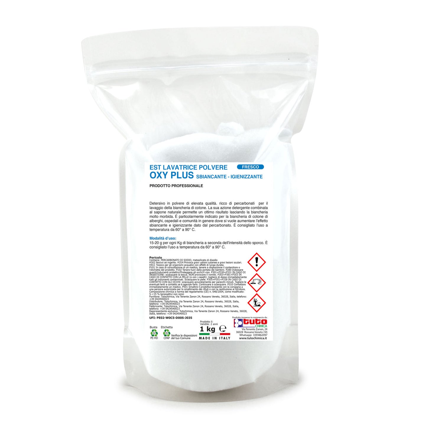 Est detersivo lavatrice in polvere Oxy Plus Fresco