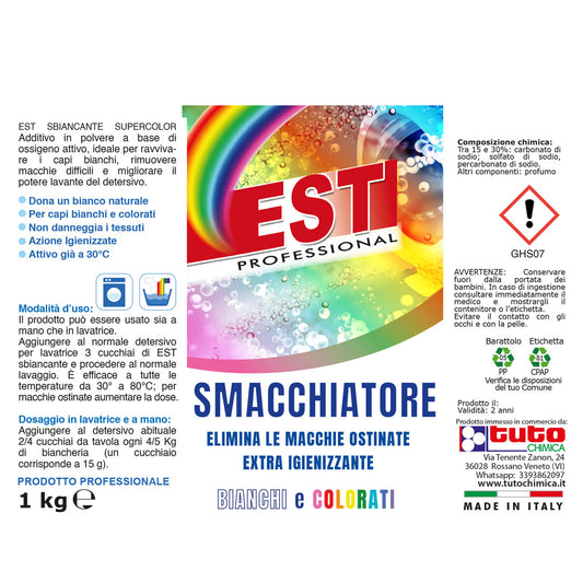 EST Smacchiatore Supercolor Lavatrice Polvere Professionale 1Kg