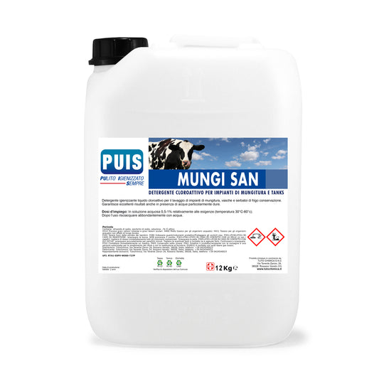 Puis Mungi San Detergente per impianti di mungitura e tanks