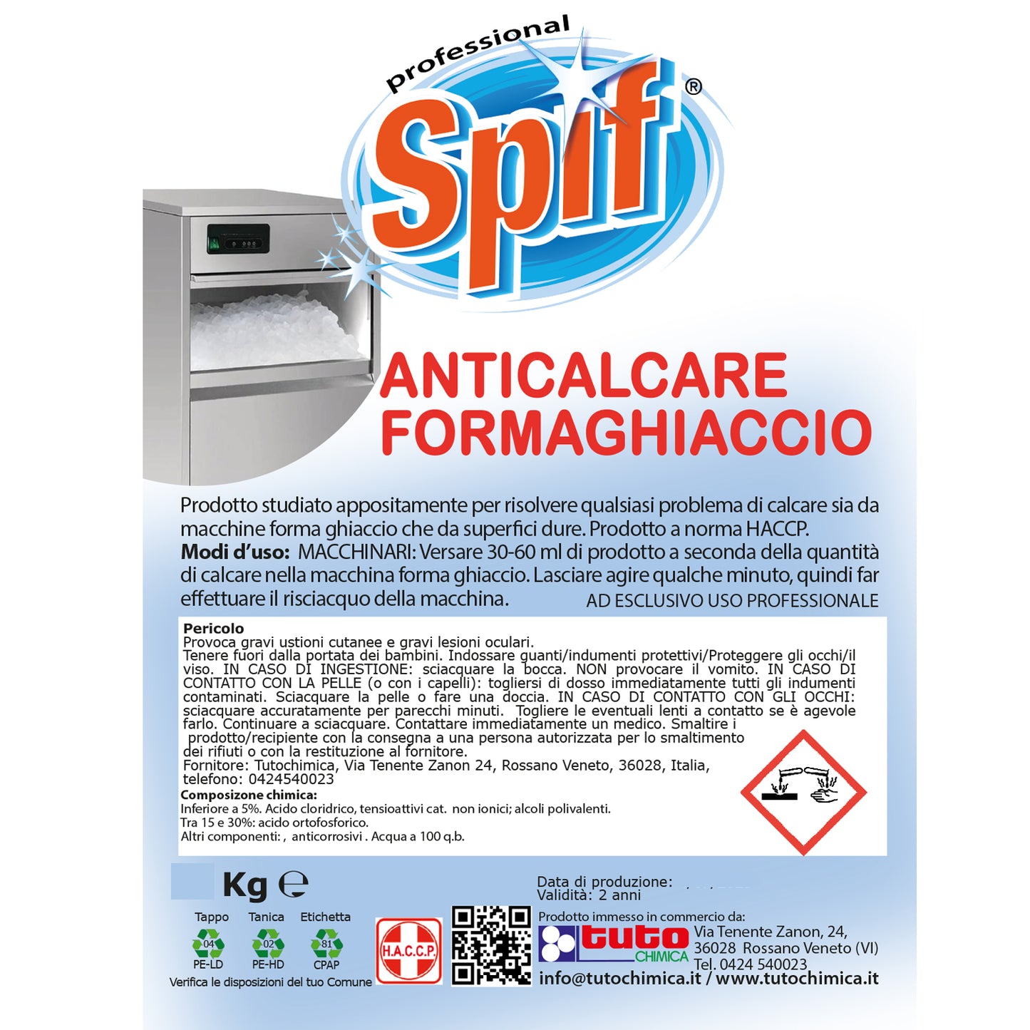 Spif Anticalcareo per macchine forma ghiaccio