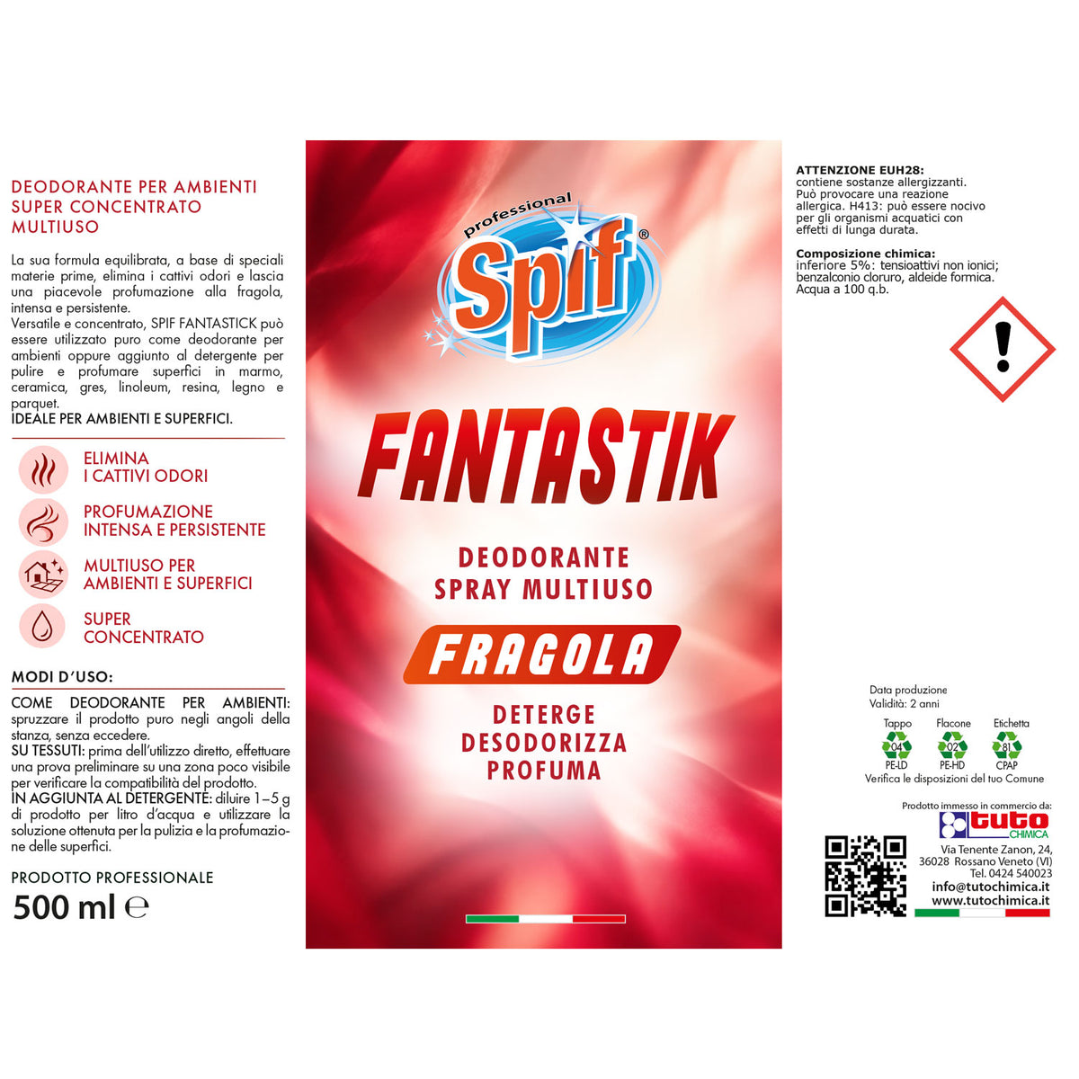 Spif fantastick deodorante igienizzante 500ml
