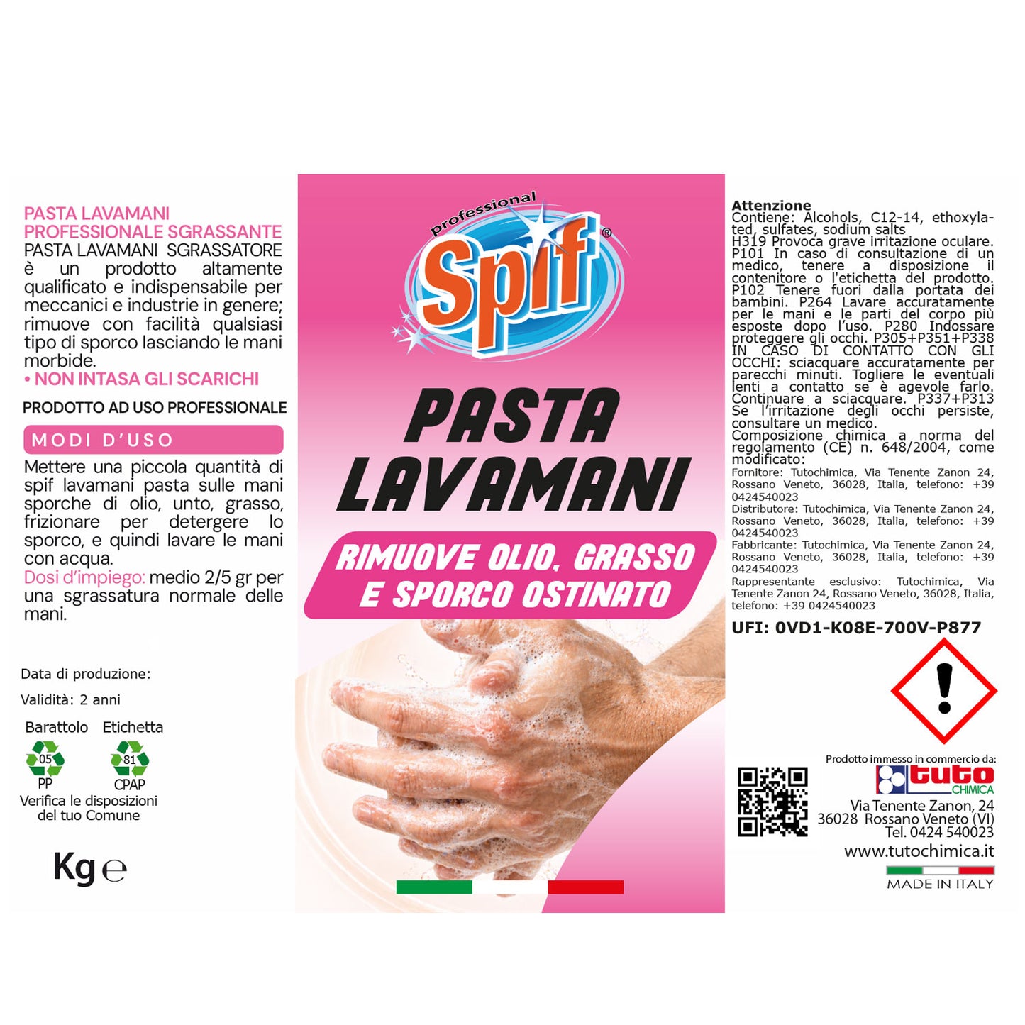 Spif pasta lava mani