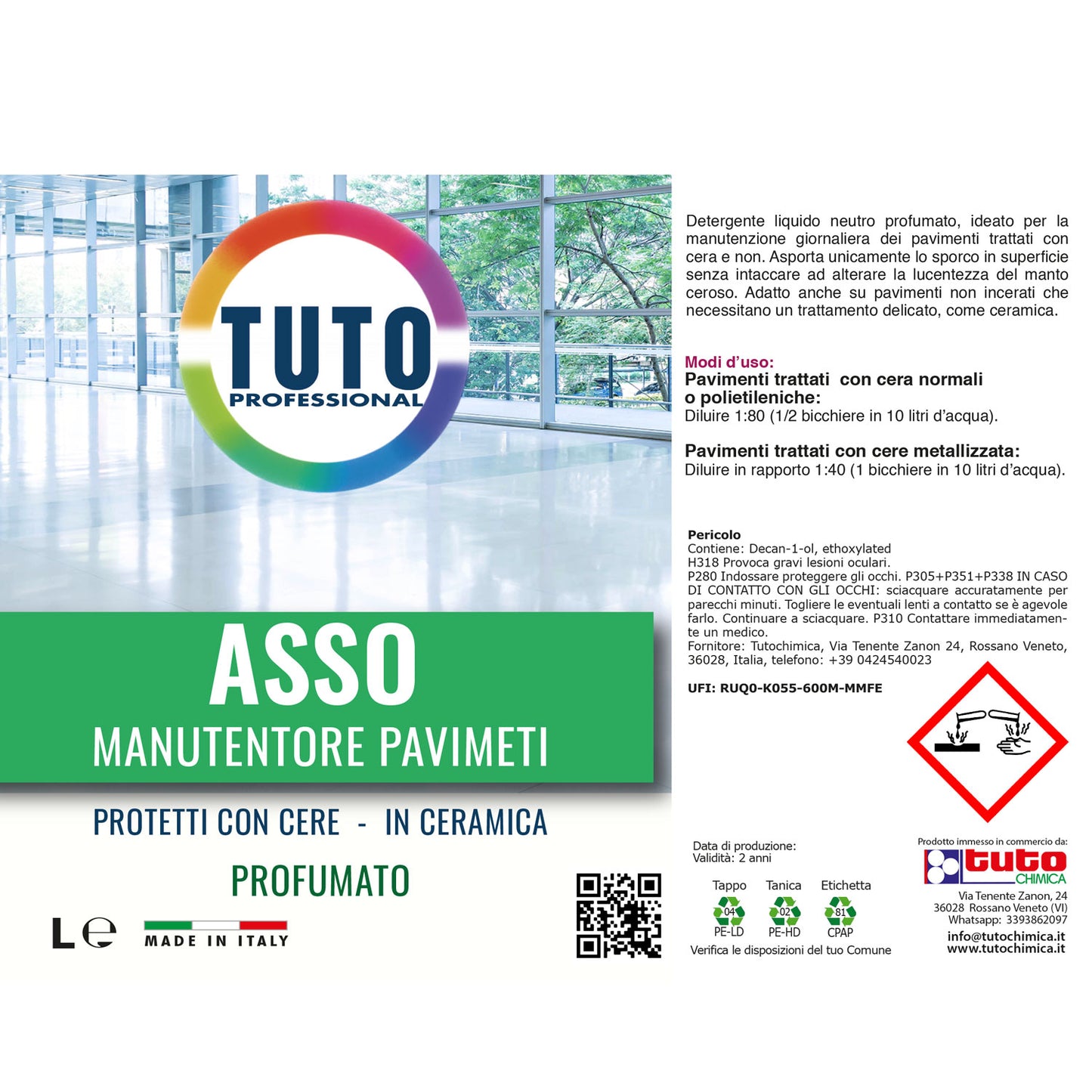 Tuto asso detergente pavimenti trattati profumato