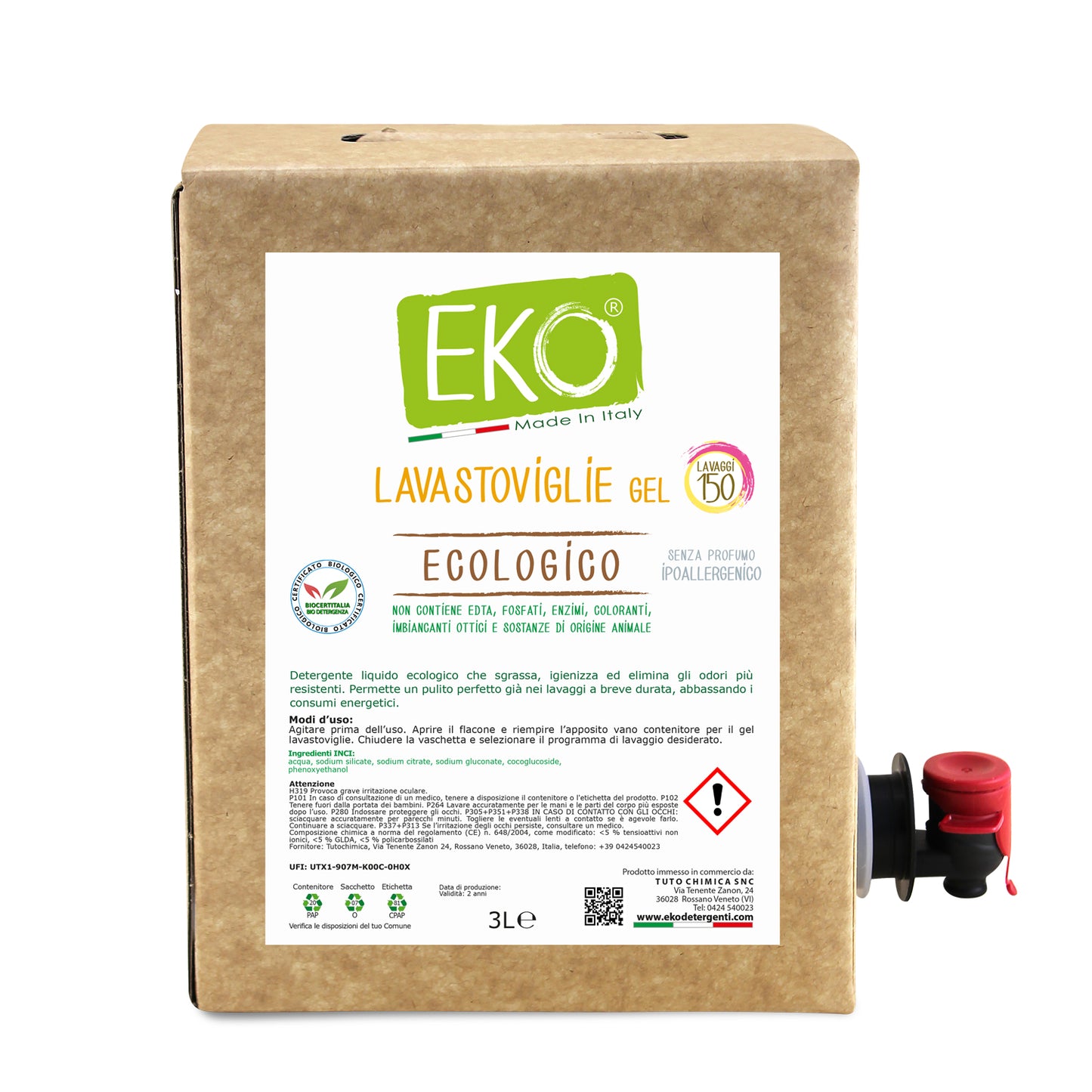 Eko detersivo lavastoviglie gel