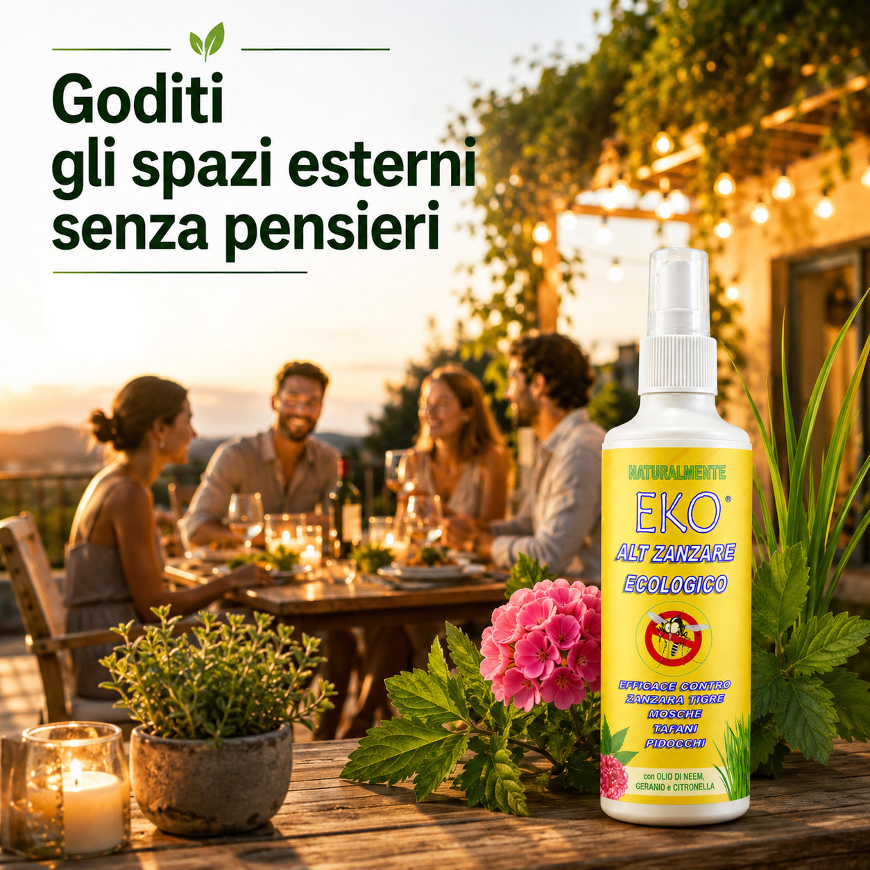 Repellente zanzare ecologico eko alt
