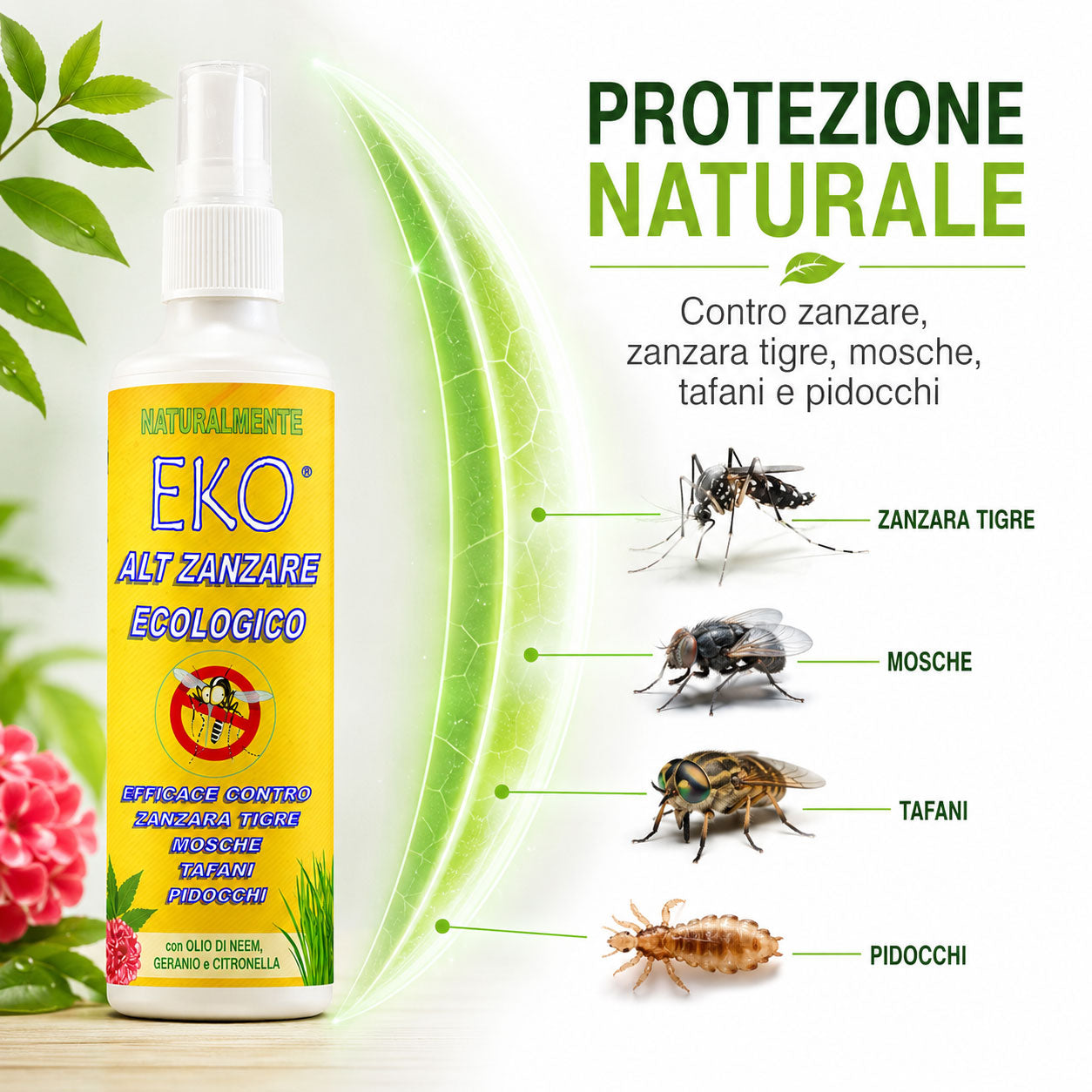 Repellente zanzare ecologico eko alt