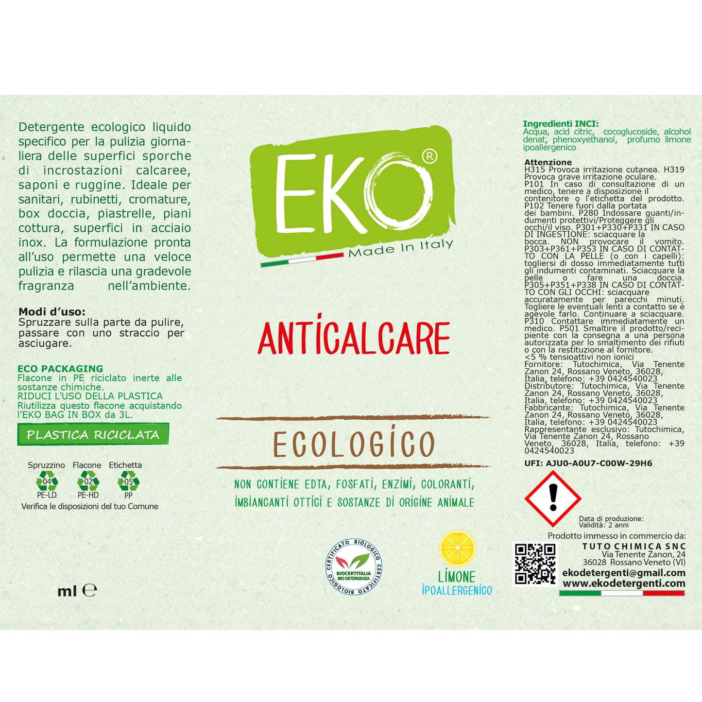 Eko anticalcare ecologico