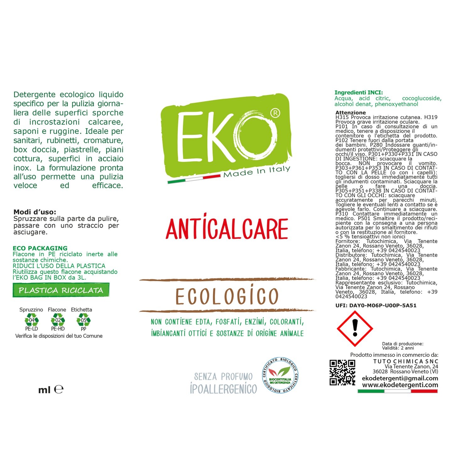 Eko anticalcare ecologico