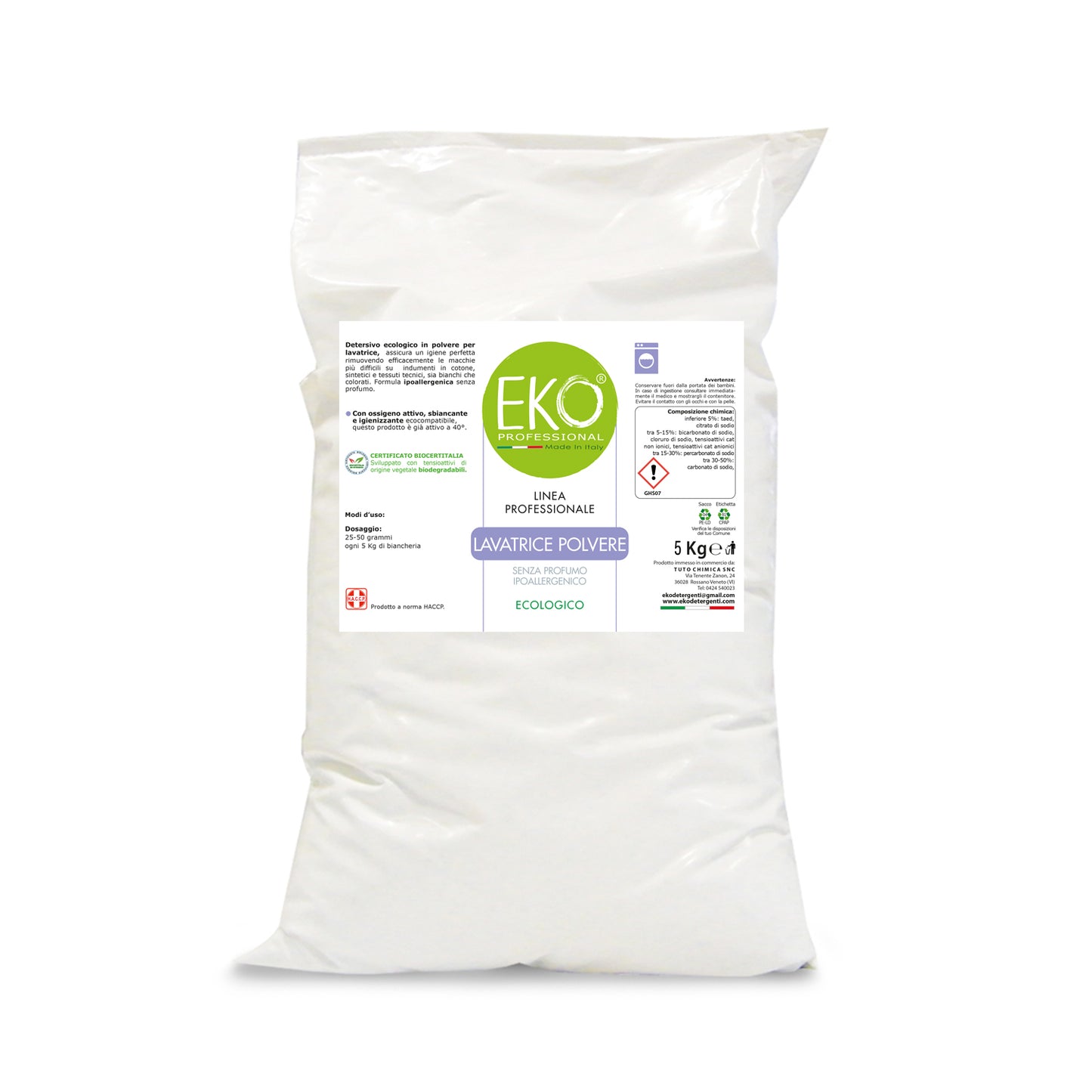 Detersivo polvere lavatrice professionale eko professional