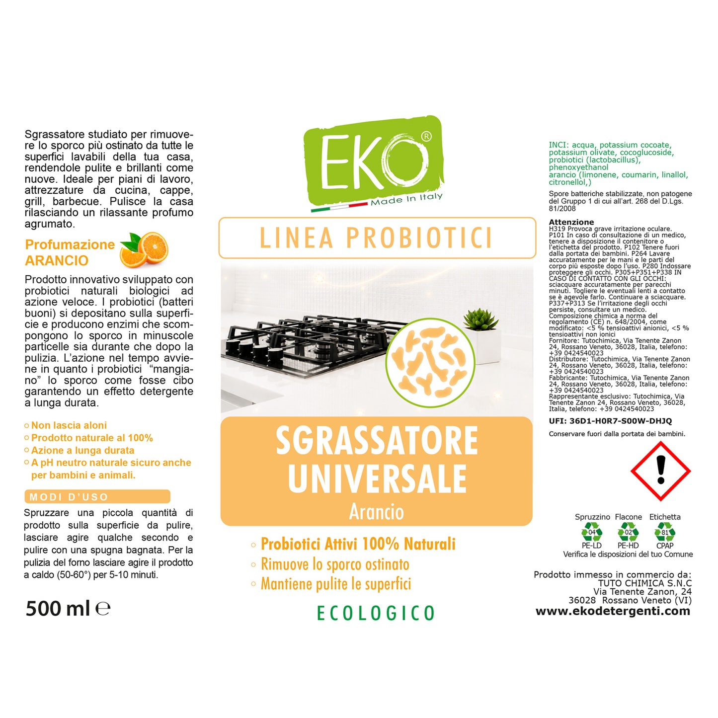 Eko Sgrassatore con probiotici 500ml