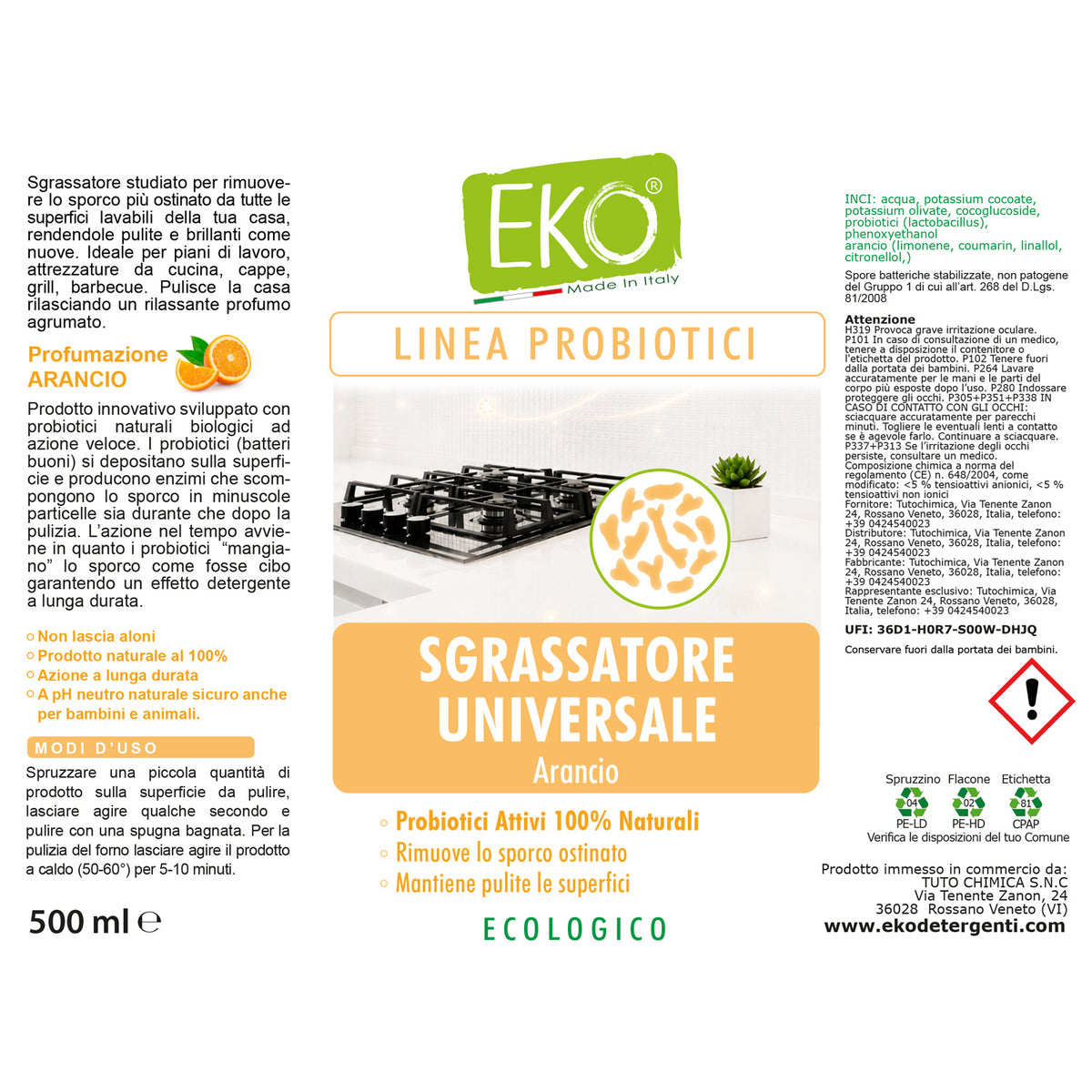 Eko Sgrassatore con probiotici 500ml