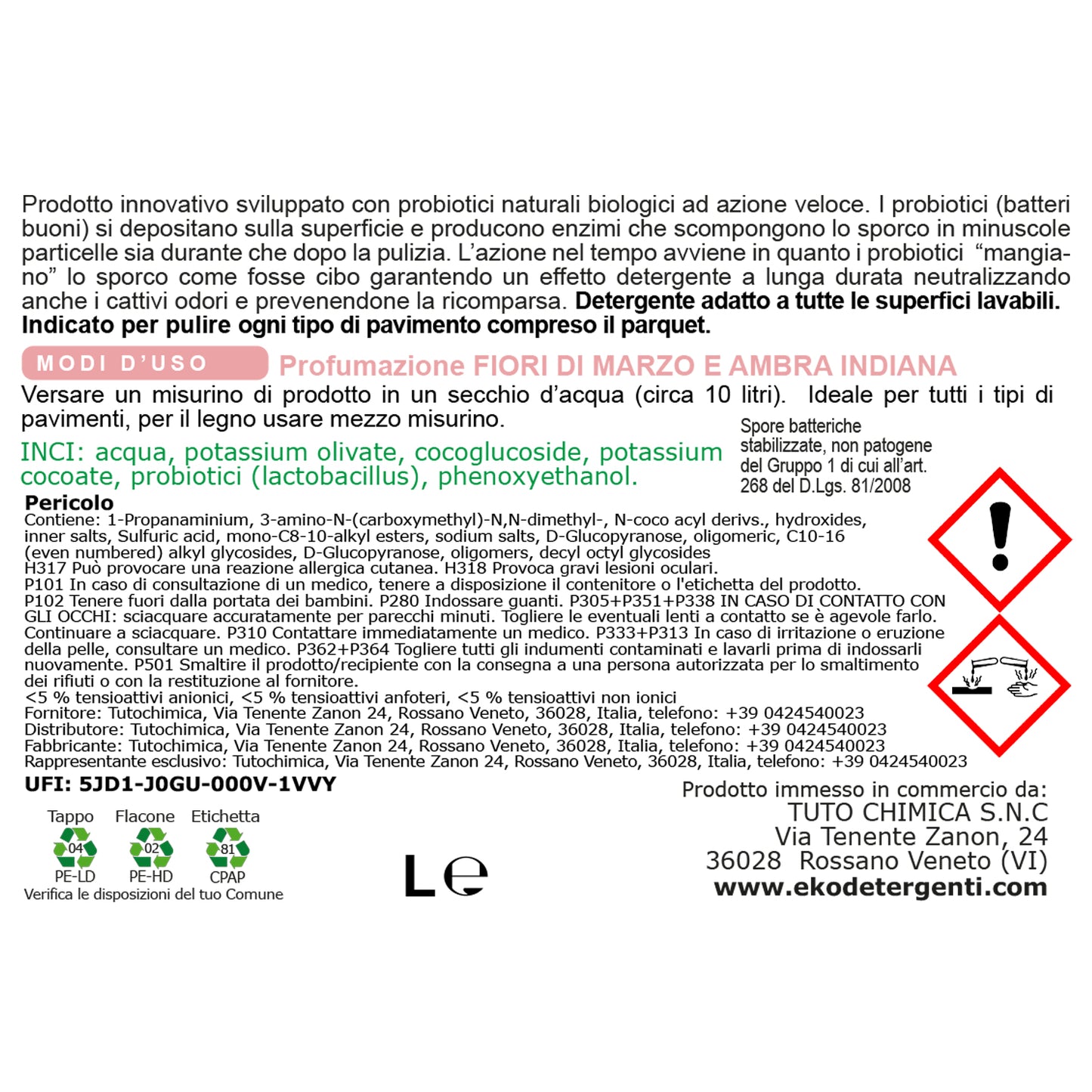 Eko detersivo pavimenti con probiotici