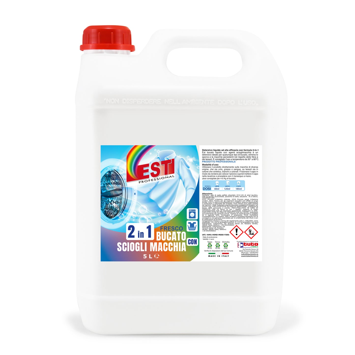 Est detersivo con sciogli macchia professionale