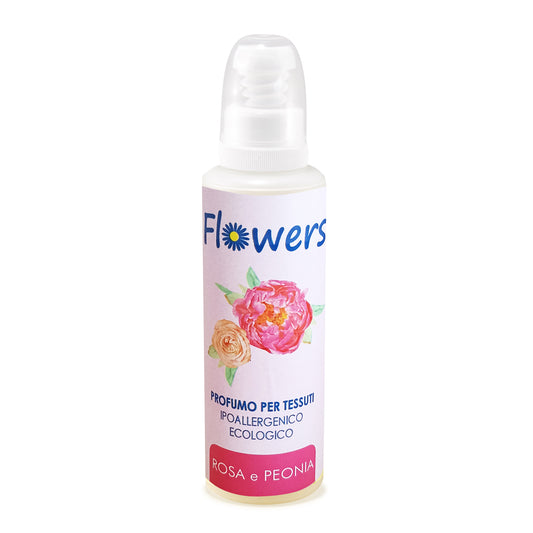 Flowers Profuma Tessuti 120 ml – Rosa e Peonia