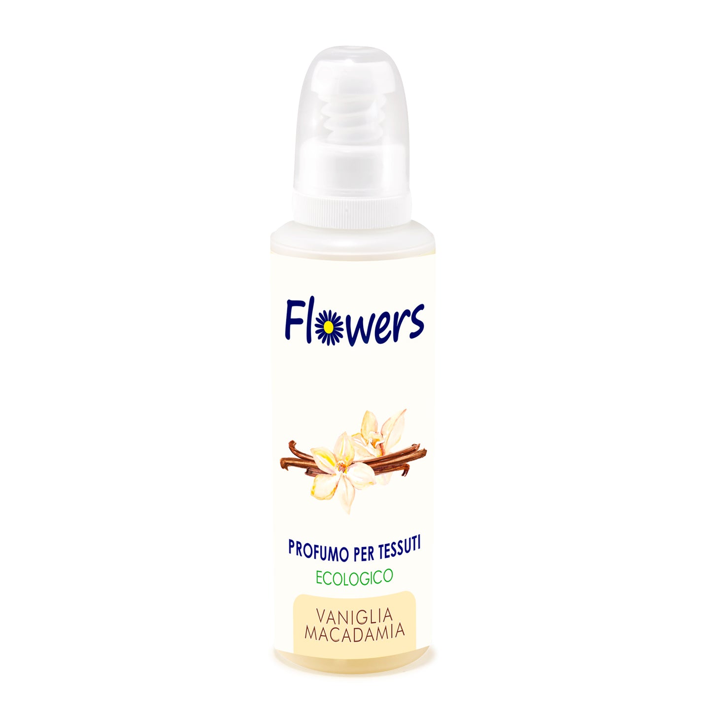 Flowers Profuma Tessuti 120 ml – Vaniglia Macadamia
