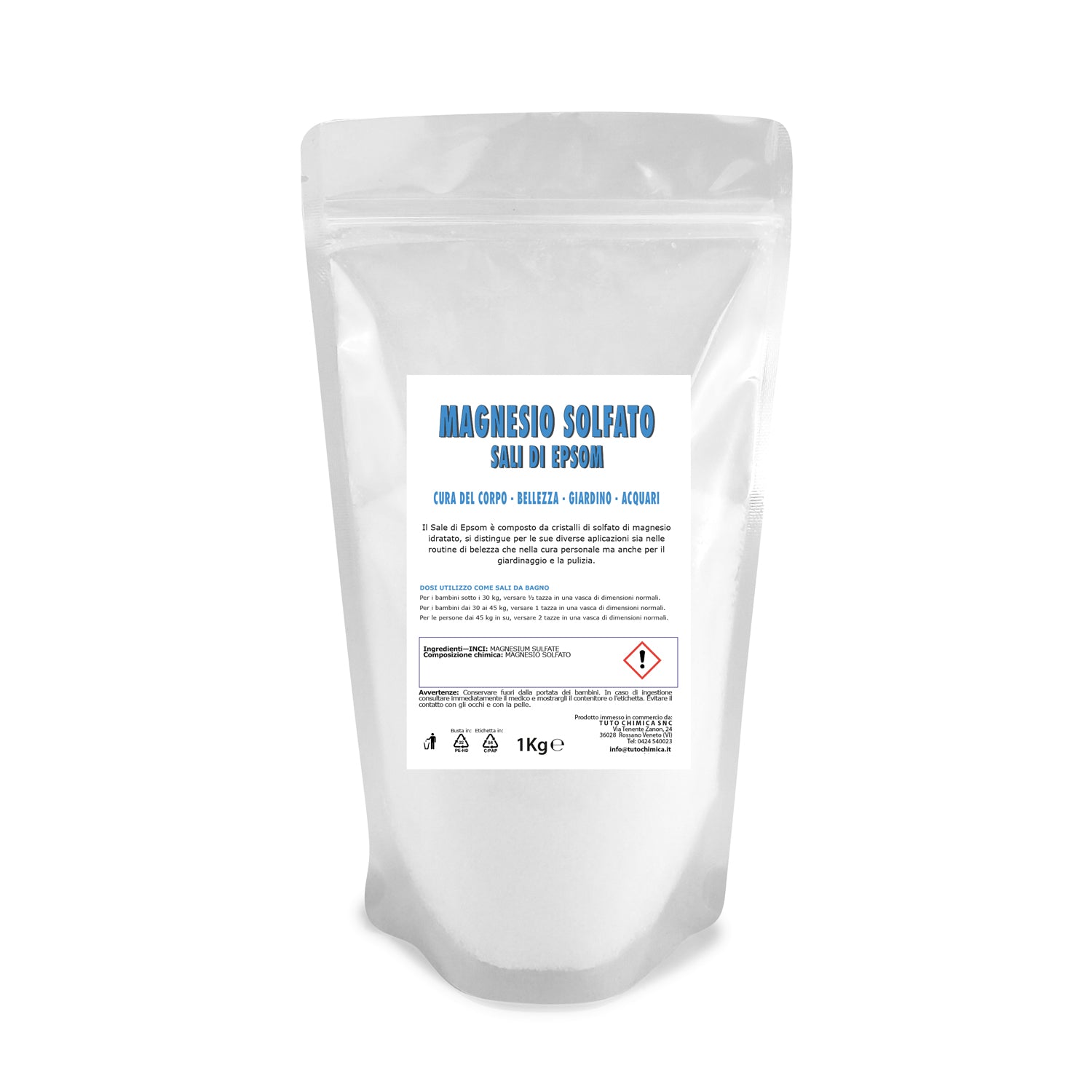 SOLFATO DI MAGNESIO 7idrato - Puro 500g WARCHEM - Foto 3