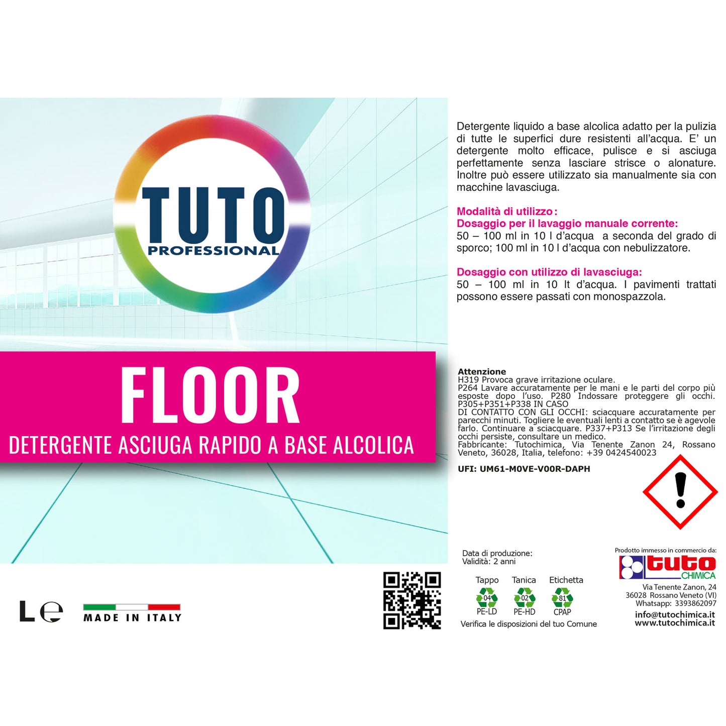 Tuto floor pavimenti asciuga rapido