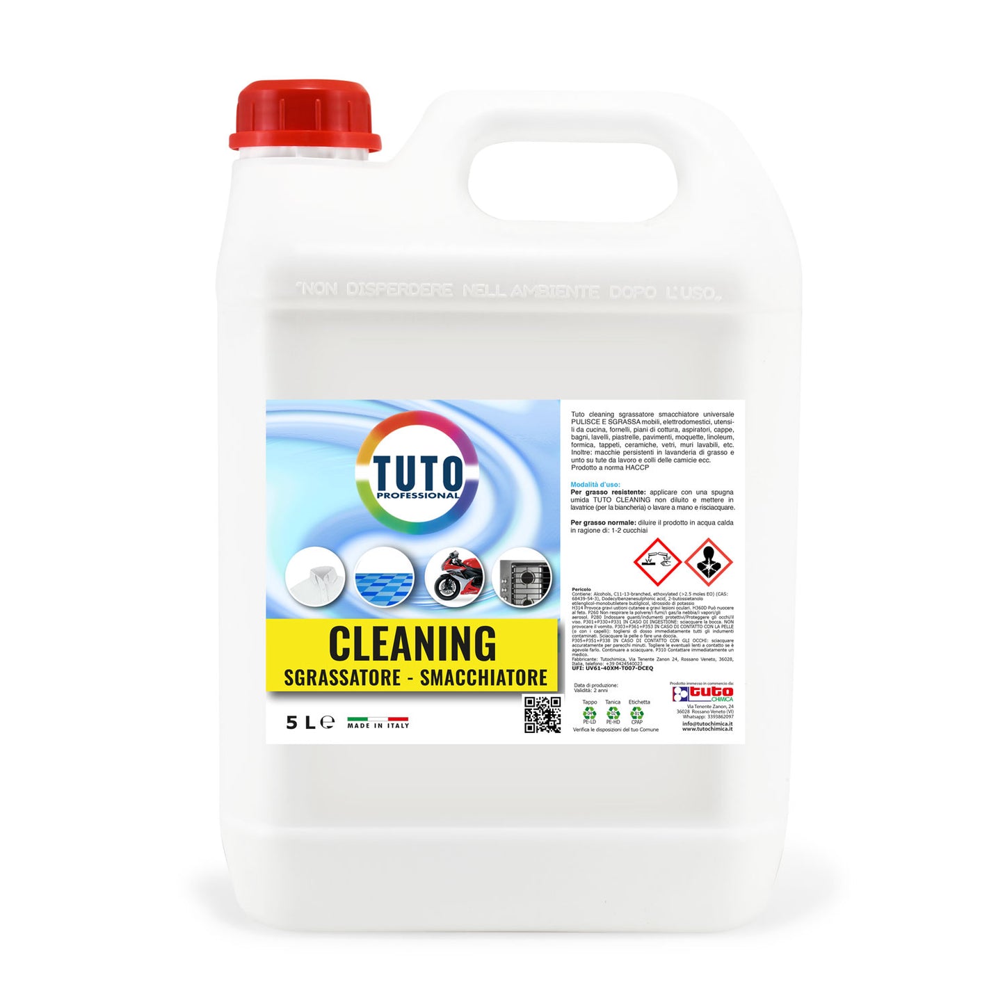 Tuto cleaning sgrassatore concentrato professionale