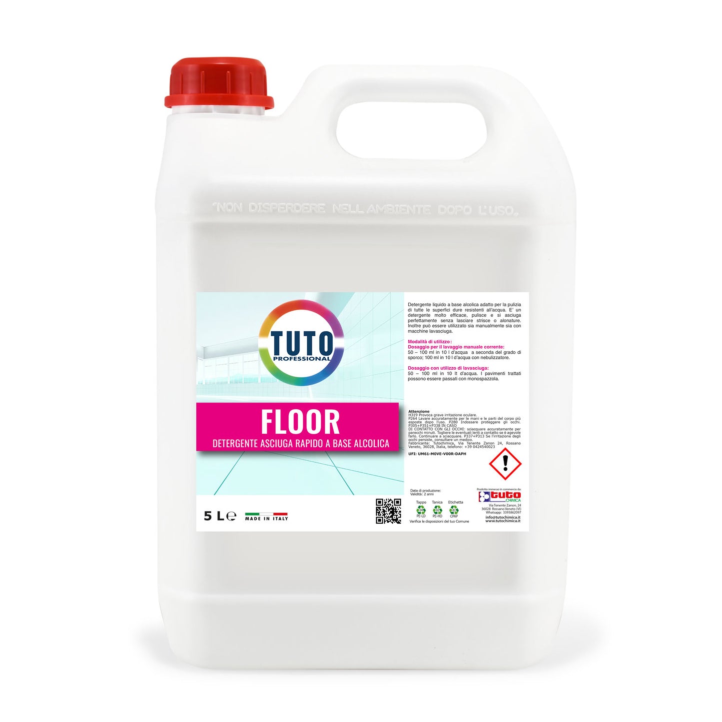 detergente pavimenti asciuga rapido Tuto floor 