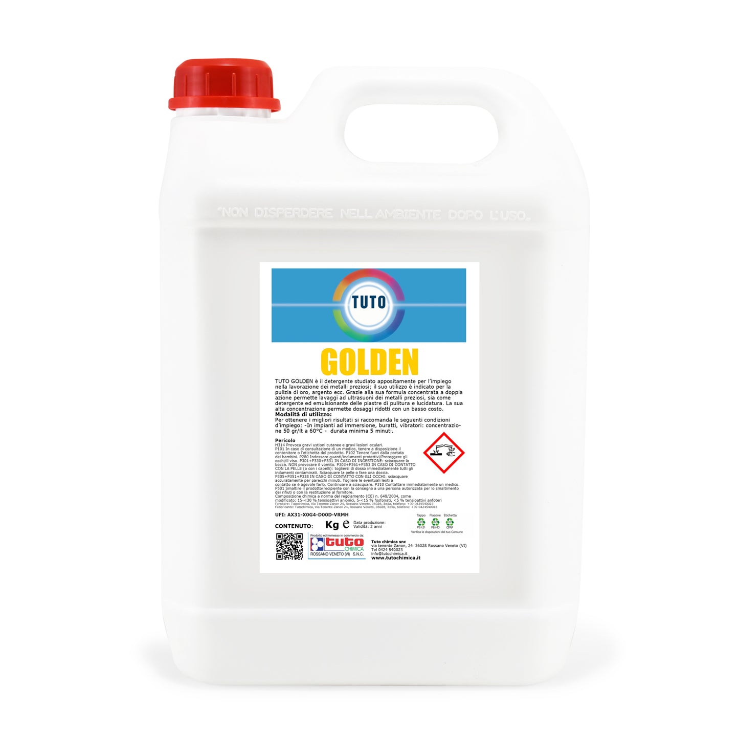 Tuto Golden Detergente Pulizia Oro e Argento