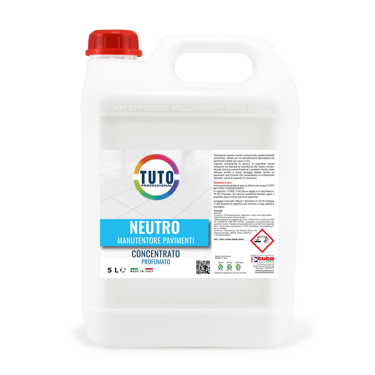Tuto neutro detergente concentrato pavimenti